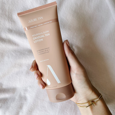 Azure Tan Nourish & glow gradual tanning lotion, product photo