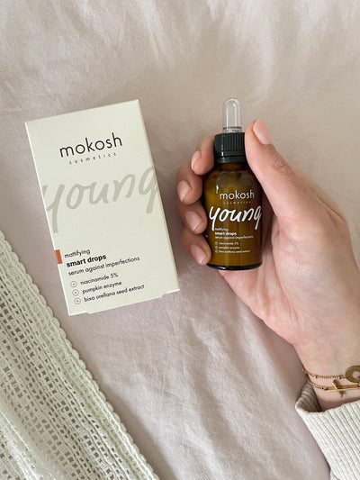 mokosh young smart drops mattifying serum against imperfections mat maken jeugd jonge huid tiener huid met puistjes