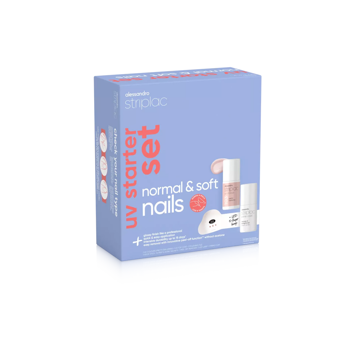Alessandro | Striplac peel or soak gellak - Starter Set Normal & Soft Nails – 1 Colour