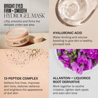 mii cosmetics bright eyed firm smooth hydrogel eye pads oogpads voor een strakkere oogcontour ingredienten