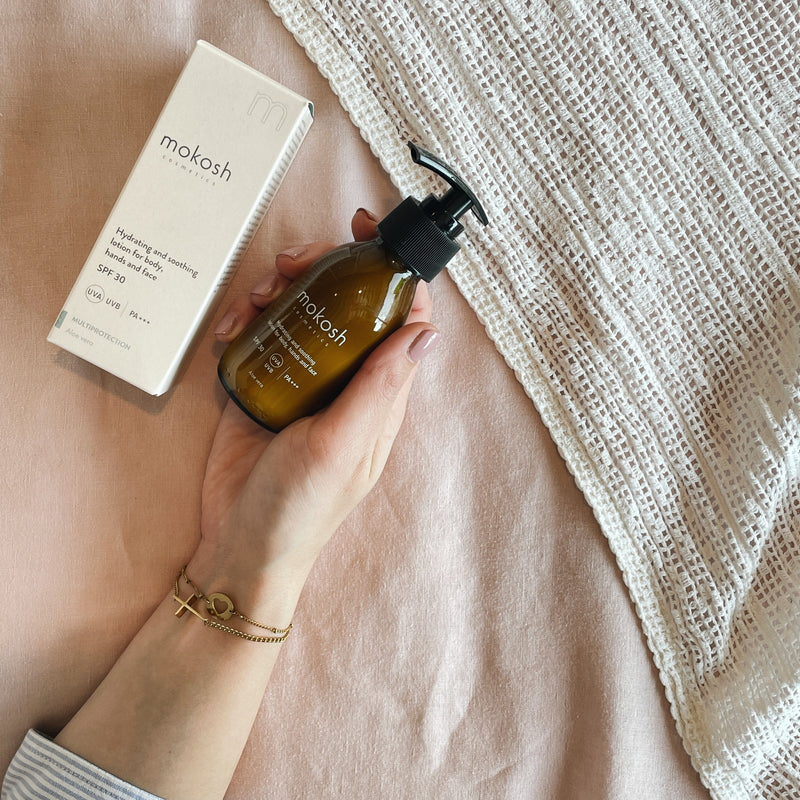 Mokosh hydrating soothing lotion for face, hands and body SPF30