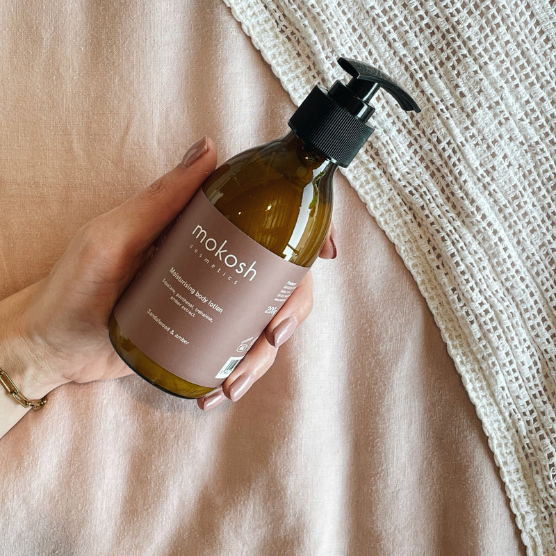 Mokosh moisturizing body lotion sandalwood & amber