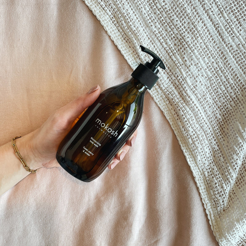 Mokosh moisturzing body wash sweet cherry,amber