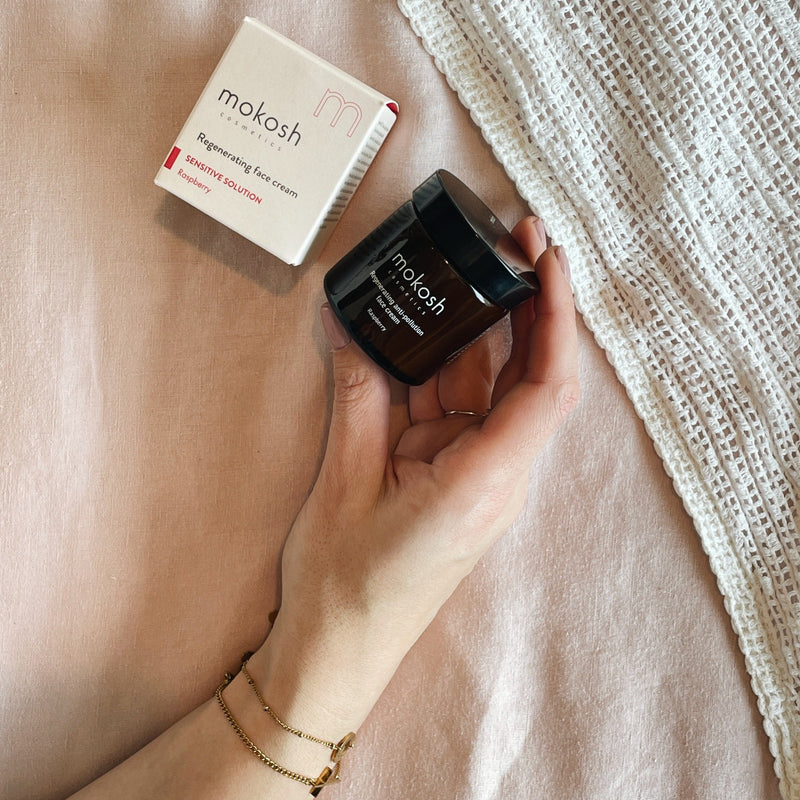Mokosh regenerating anti pollution face cream raspberry