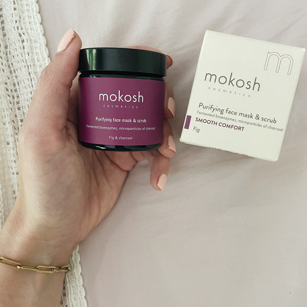 Mokosh purifying mask scrub fig & charcoal