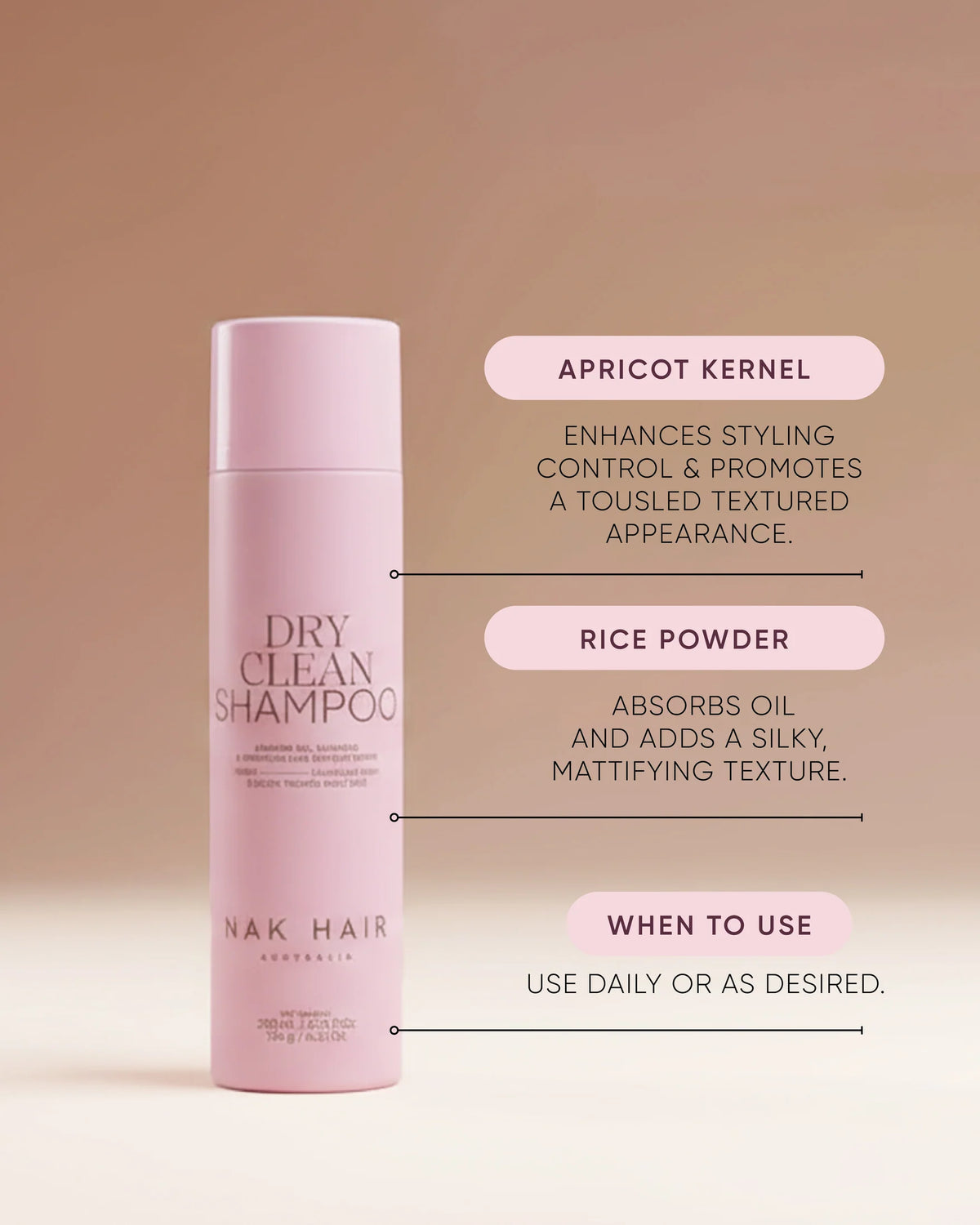 Nak hair dry clean shampoo when to use