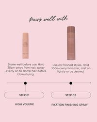 nak hair high volume styling spray stappenplan 