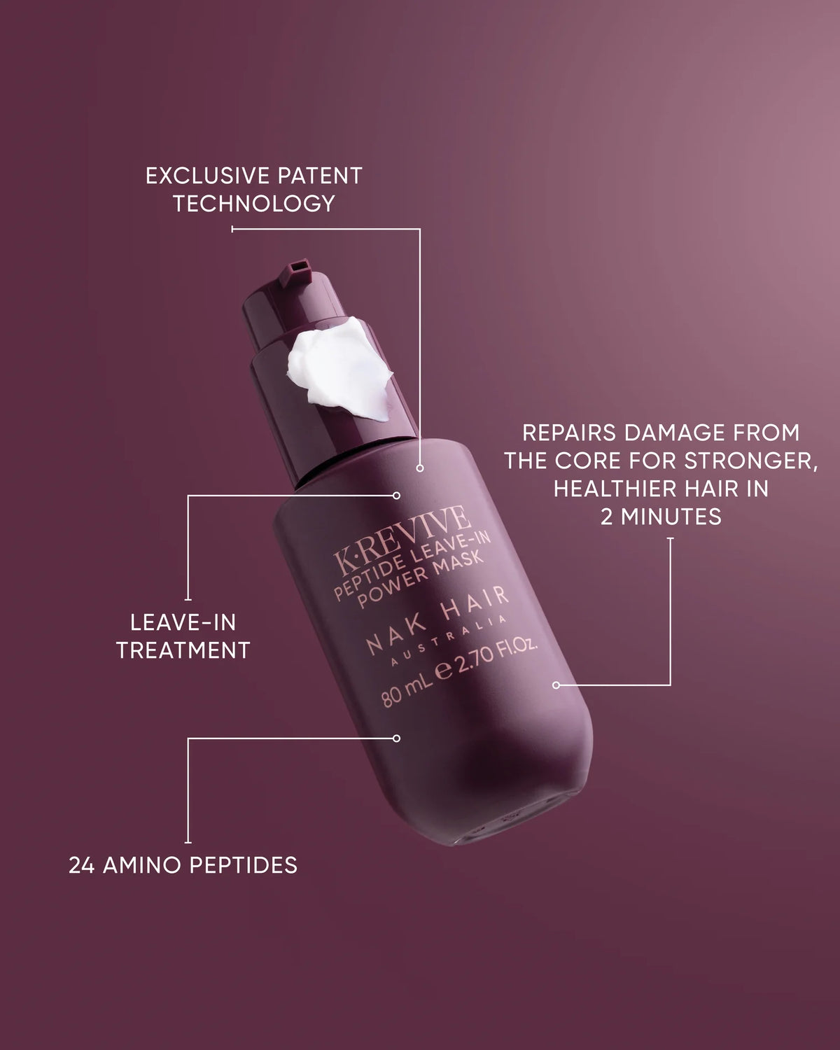 nak hair revive peptide leave in mask treatment