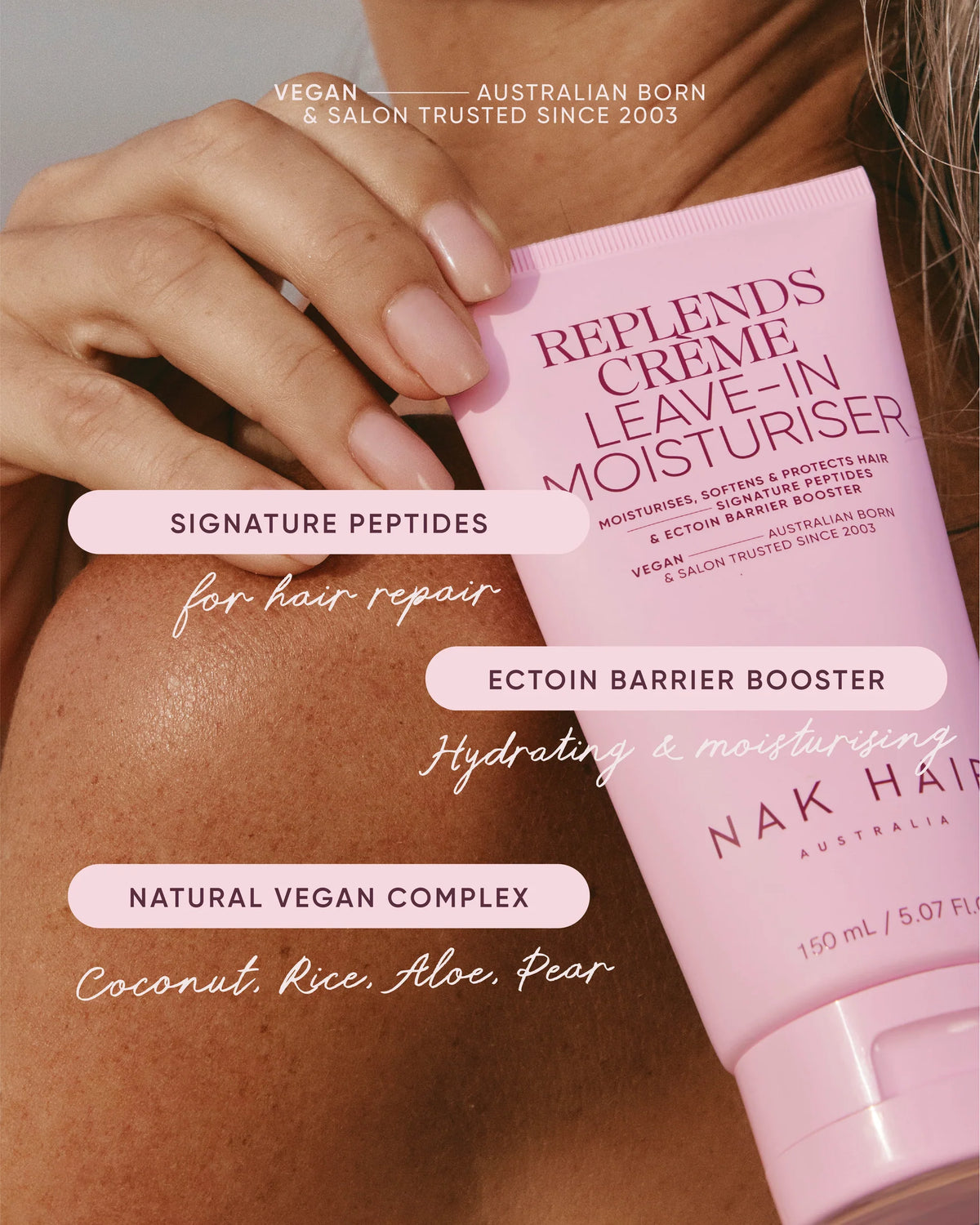 NAK Hair Replends Crème Leave-In Moisturiser leave-in conditioner tegen klitten