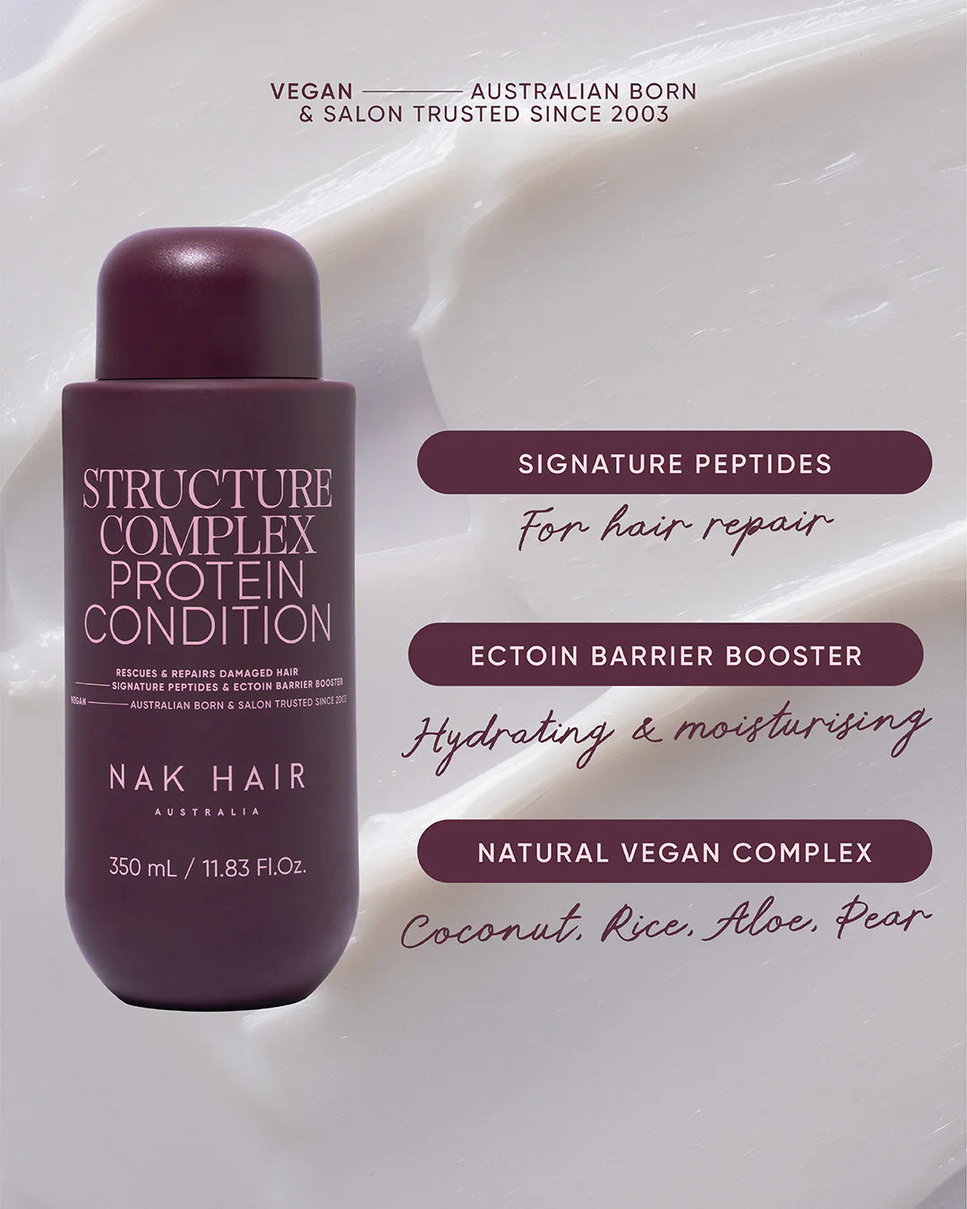 nak hair structure conditioner vegan complex