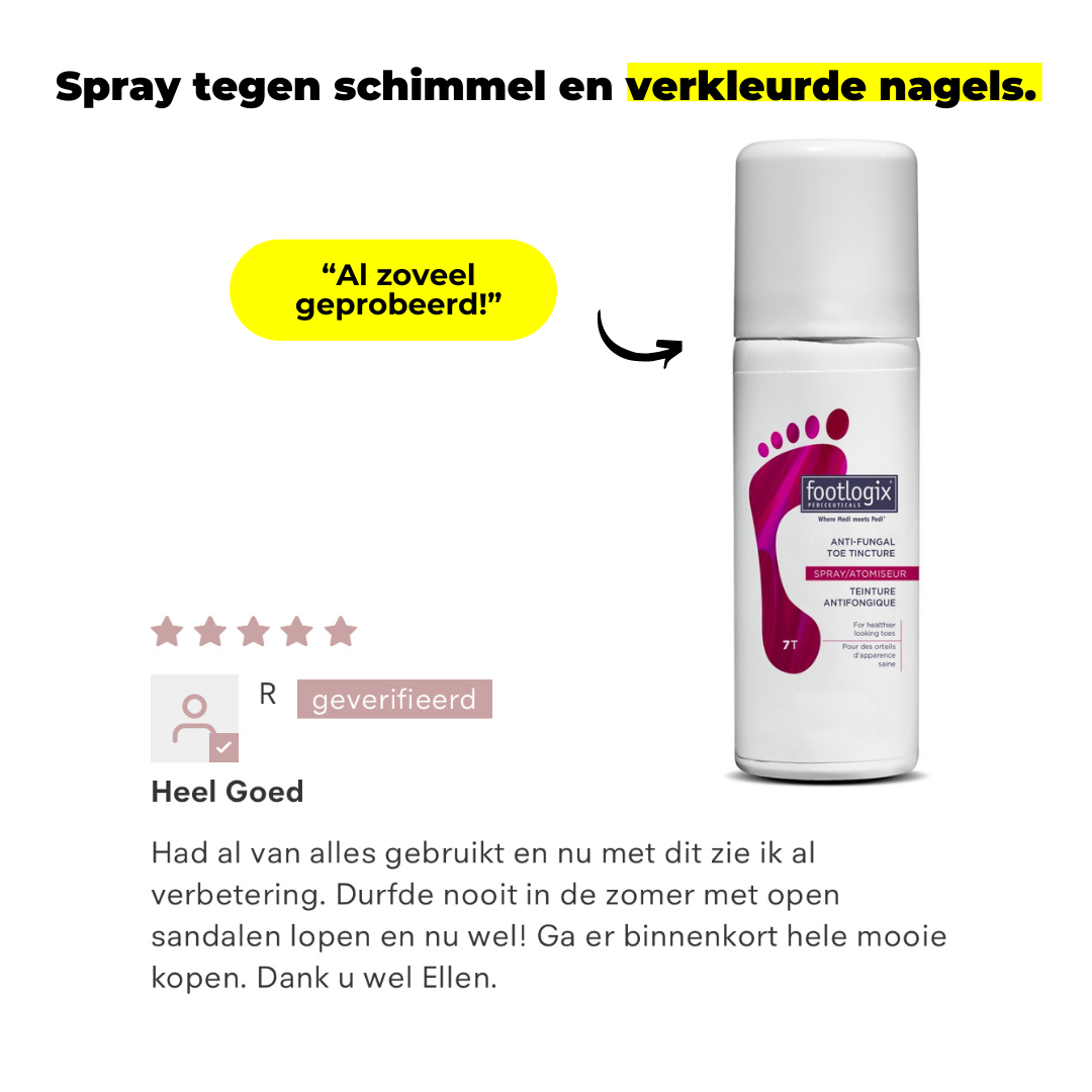 Footlogix Nagelspray 3‑pack voor verkleurde nagels