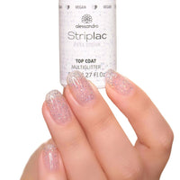 Striplac Peel or Soak Gellak - Top coat multi-paillettes