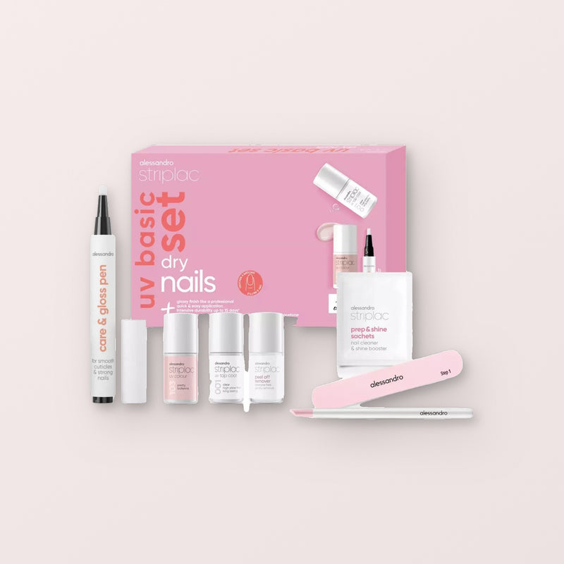 Alessandro Striplac peel or soak gellak Basic Set + Colour Dry Nails
