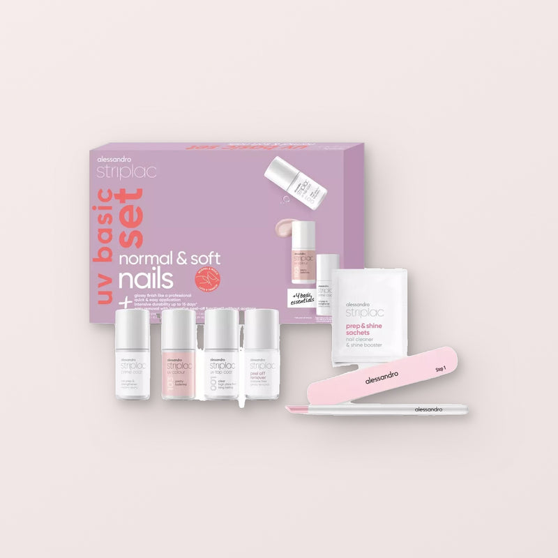 Alessandro Striplac peel or soak gellak Basic Set + Colour Normal & Soft Nails