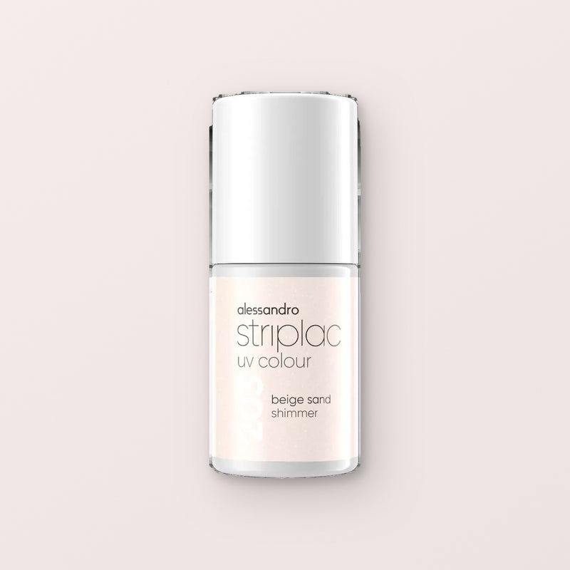 Alessandro Striplac peel or soak gellak Beige Sand Shimmer 203