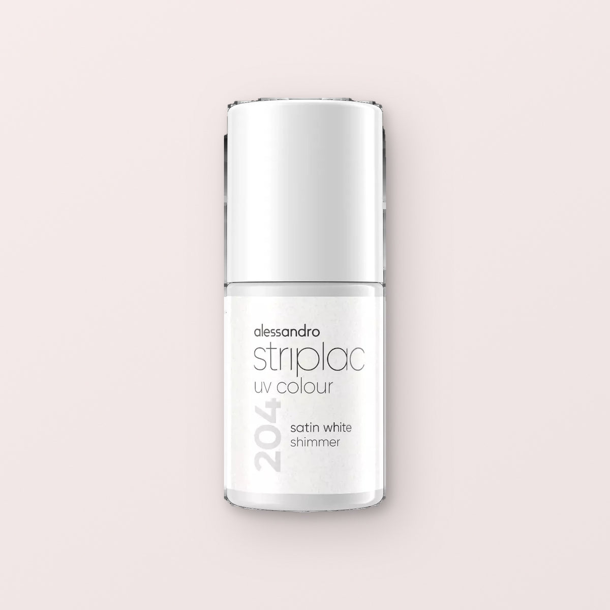 Alessandro Striplac peel or soak gellak Satin White Shimmer 204