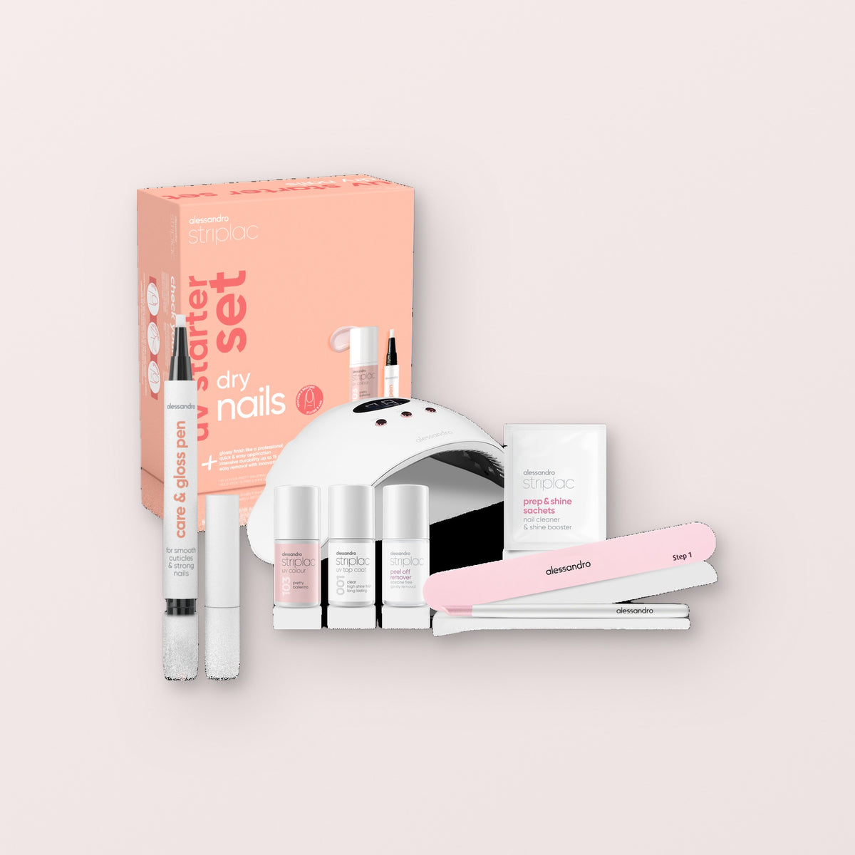 Alessandro Striplac peel or soak gellak Starter Set Dry Nails 1 Colour