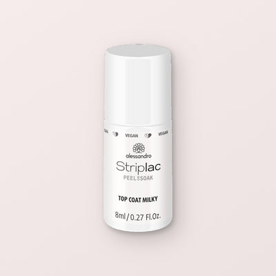 Alessandro Striplac Peel or Soak Gellak Top coat milky