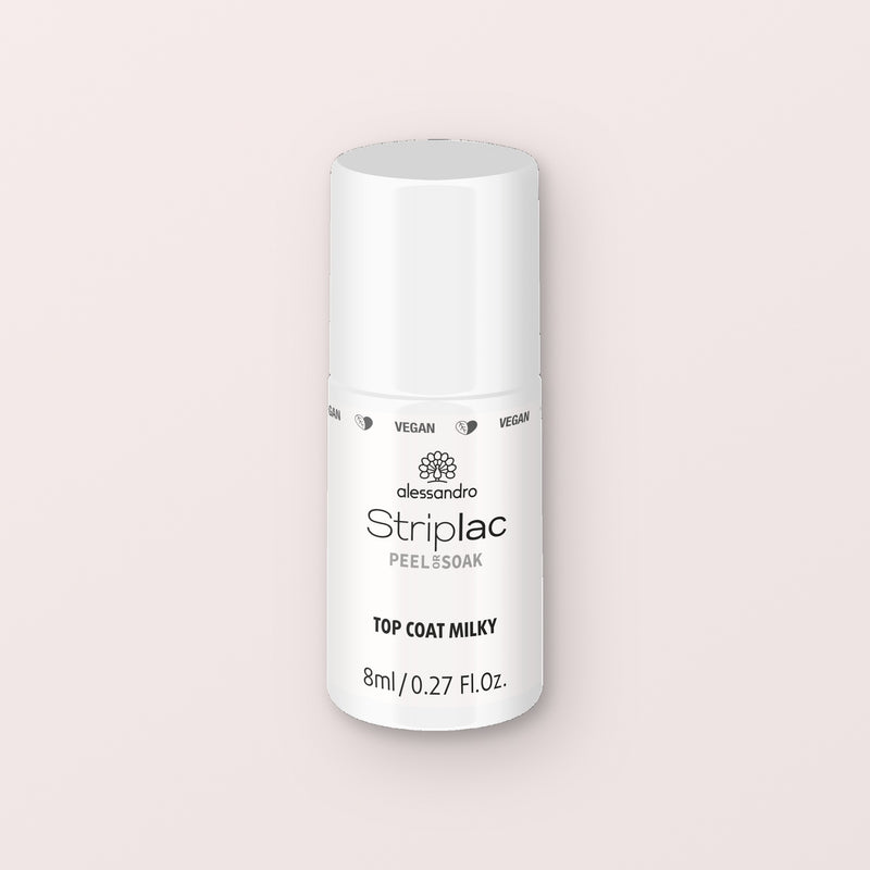 Alessandro Striplac Peel or Soak Gellak Top coat milky