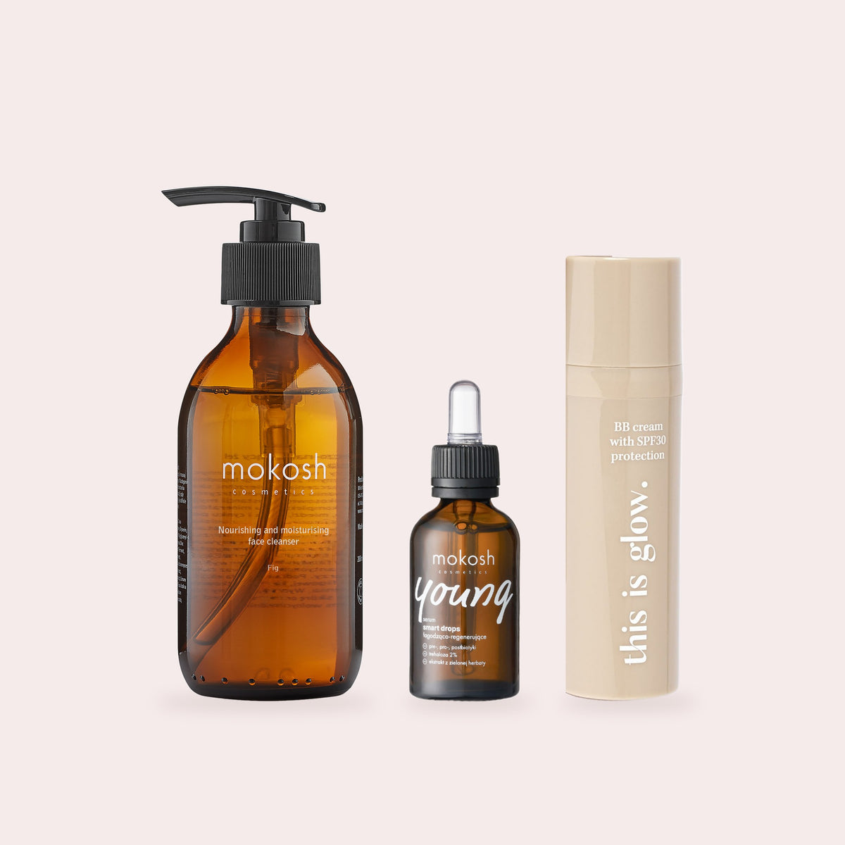 Essentiële ochtendroutine: Mokosh face cleanser fig, Young soothing serum en this is glow BB cream