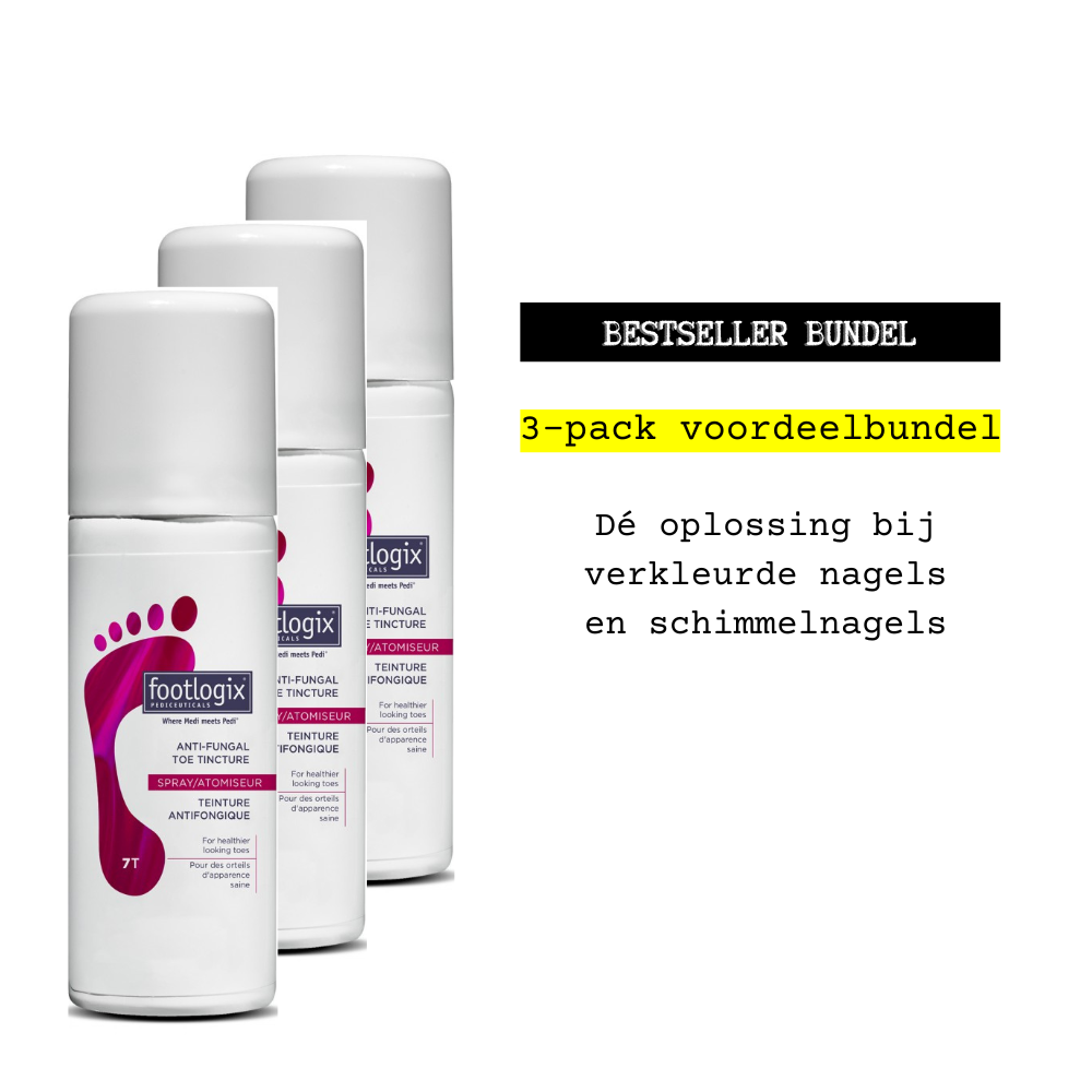 Footlogix Nagelspray 3‑pack voor verkleurde nagels