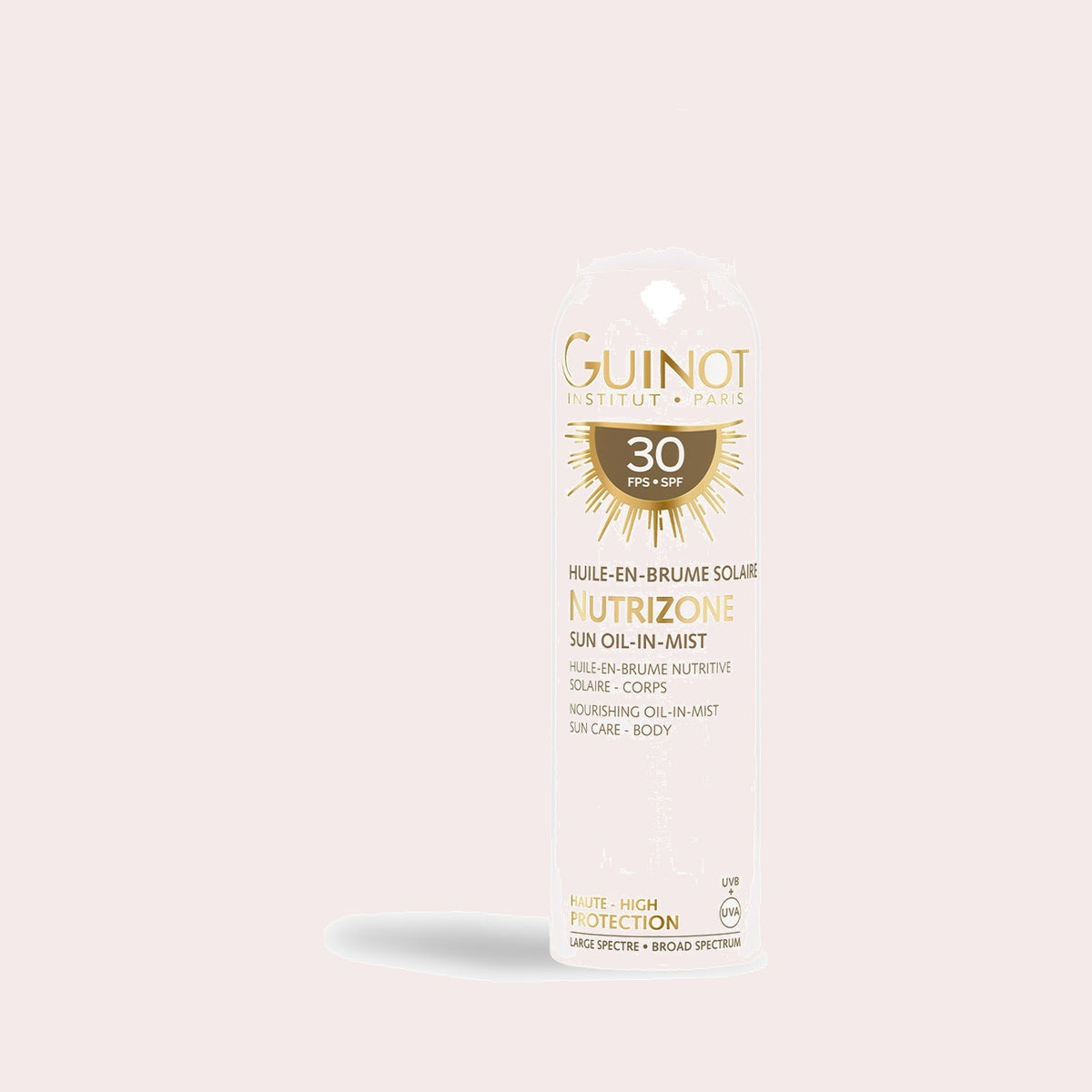 Guinot Huile en Brume Solaire Nutrizone SPF30, voedende zonne-olie in spray voor het lichaam