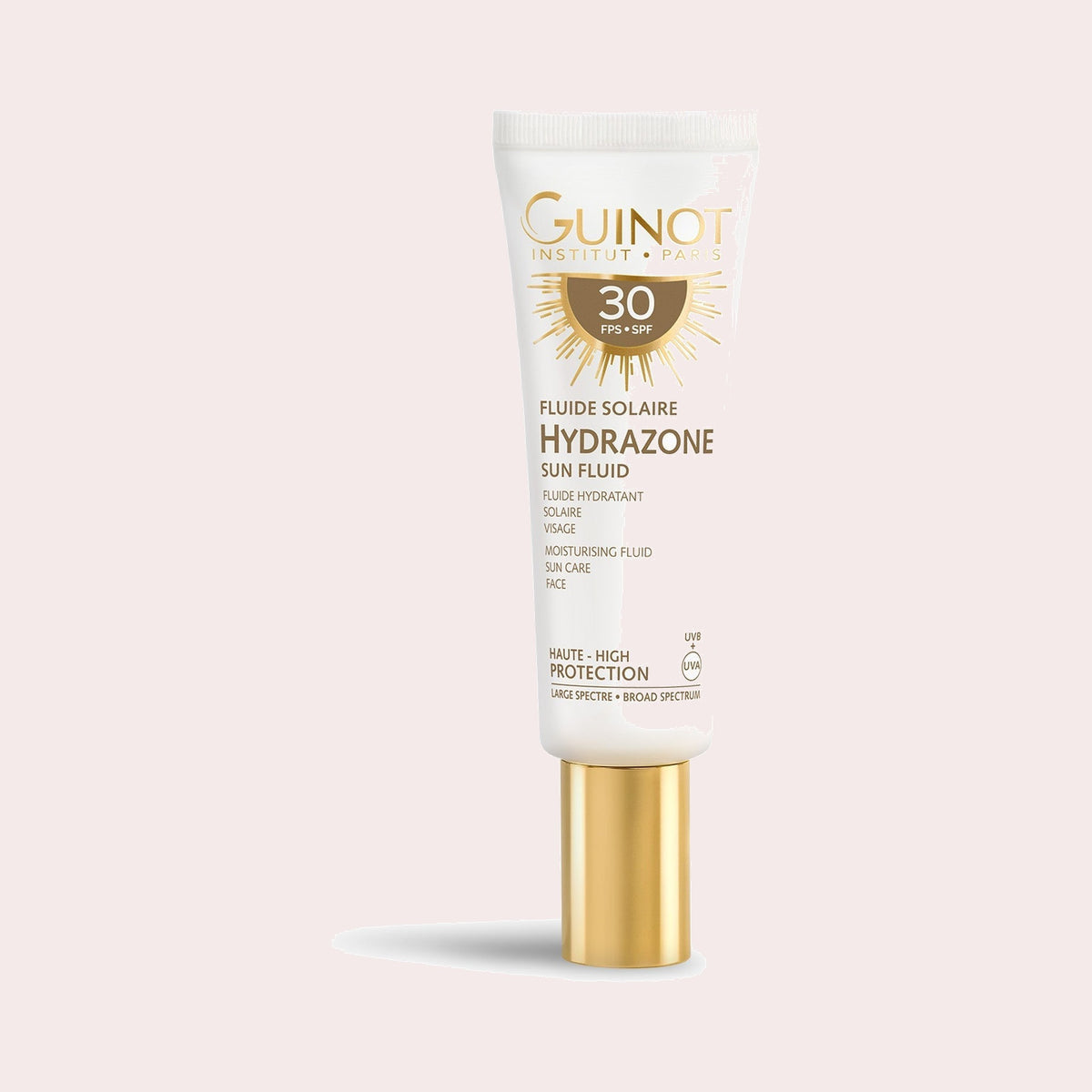 Guinot Hydrazone Fluide Solaire SPF30 Visage, hydraterende zonnefluid met hoge bescherming