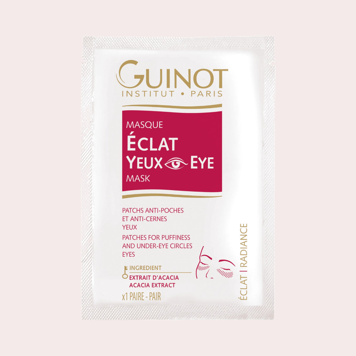 Guinot Masque Éclat Yeux, hydrogel oogpatches tegen wallen en kringen