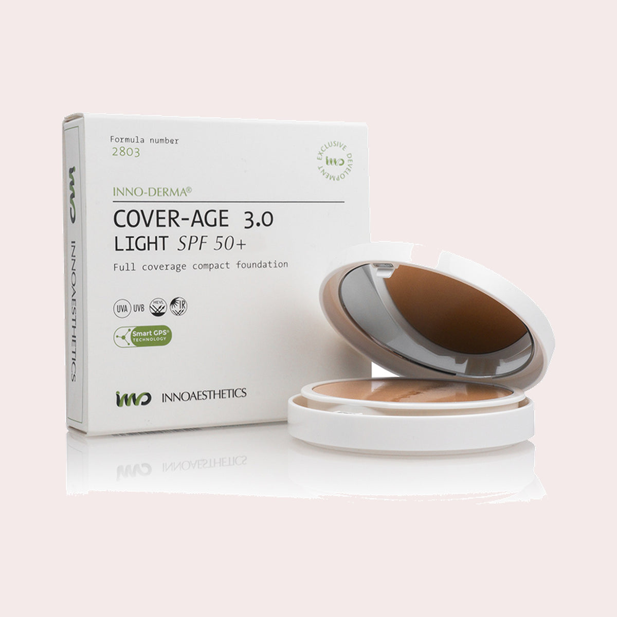 InnoAesthetics Inno-Derma Cover-Age 3.0 Light, getinte foundation met SPF 50+, tint light