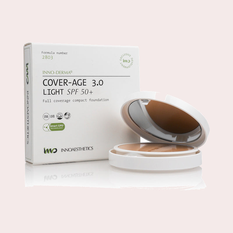 InnoAesthetics Inno-Derma Cover-Age 3.0 Light, getinte foundation met SPF 50+, tint light
