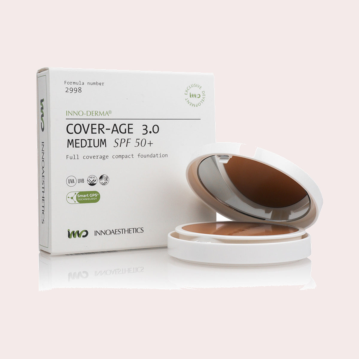 InnoAesthetics Inno-Derma Cover-Age 3.0 Medium, getinte foundation met SPF 50+, tint medium