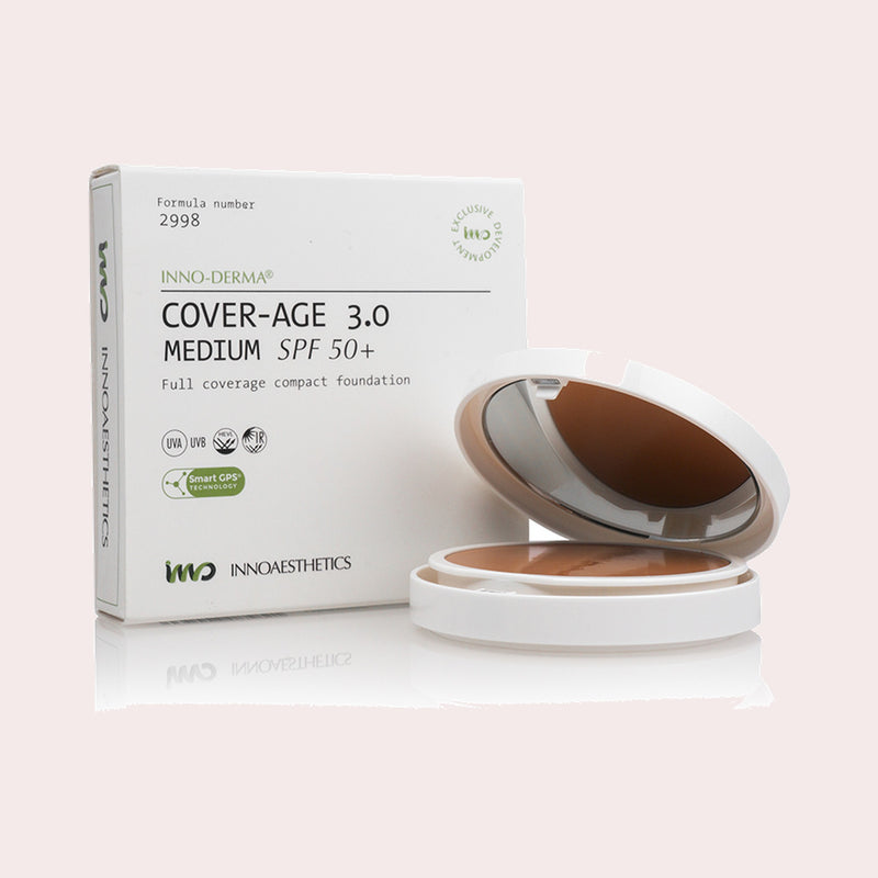InnoAesthetics Inno-Derma Cover-Age 3.0 Medium, getinte foundation met SPF 50+, tint medium