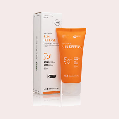 InnoAesthetics Inno-Derma Sun Defense SPF 50+, lichte zonnecrème voor het gezicht voor een normale tot droge huid