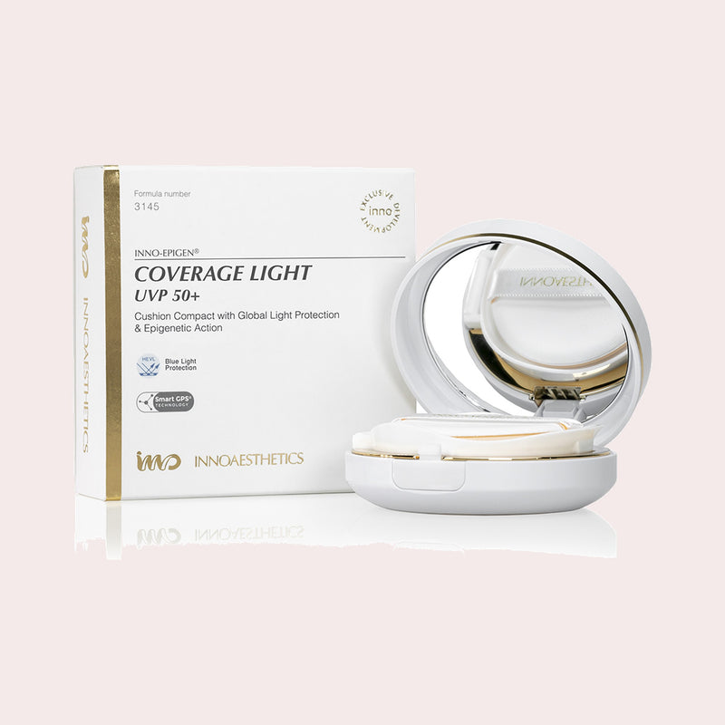 InnoAesthetics Inno-Epigen Coverage Light UVP 50+, getinte foundation met SPF 50+, tint light