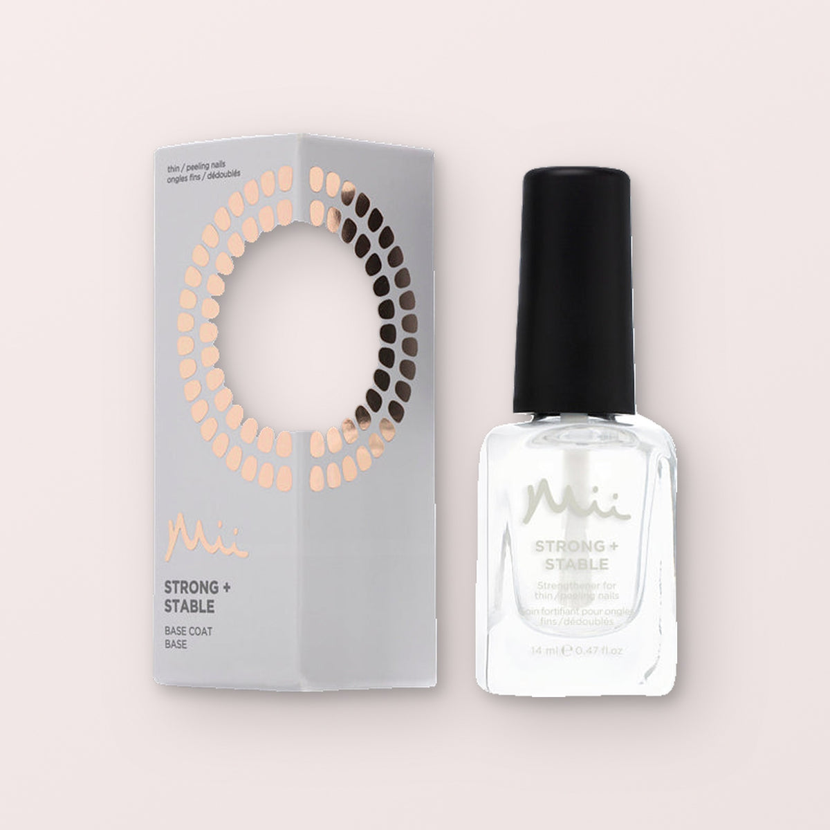 Mii Cosmetics Strong + stable base coat voor dunne, afpellende nagels.