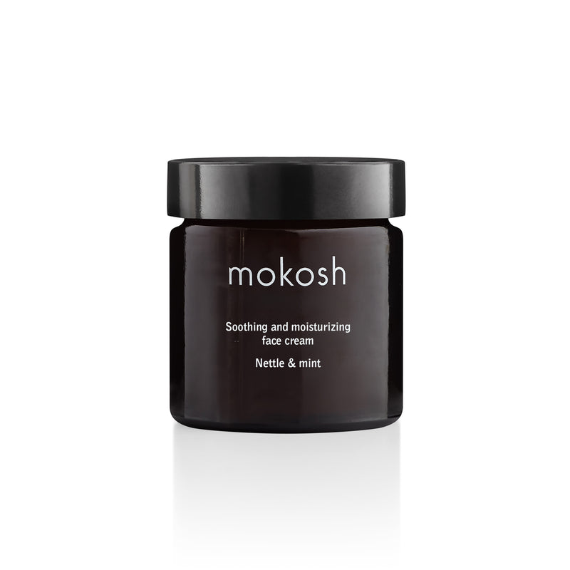 mokosh soothing and moisturizing face cream nettle mint voor een huid met onzuiverheden en puistjes