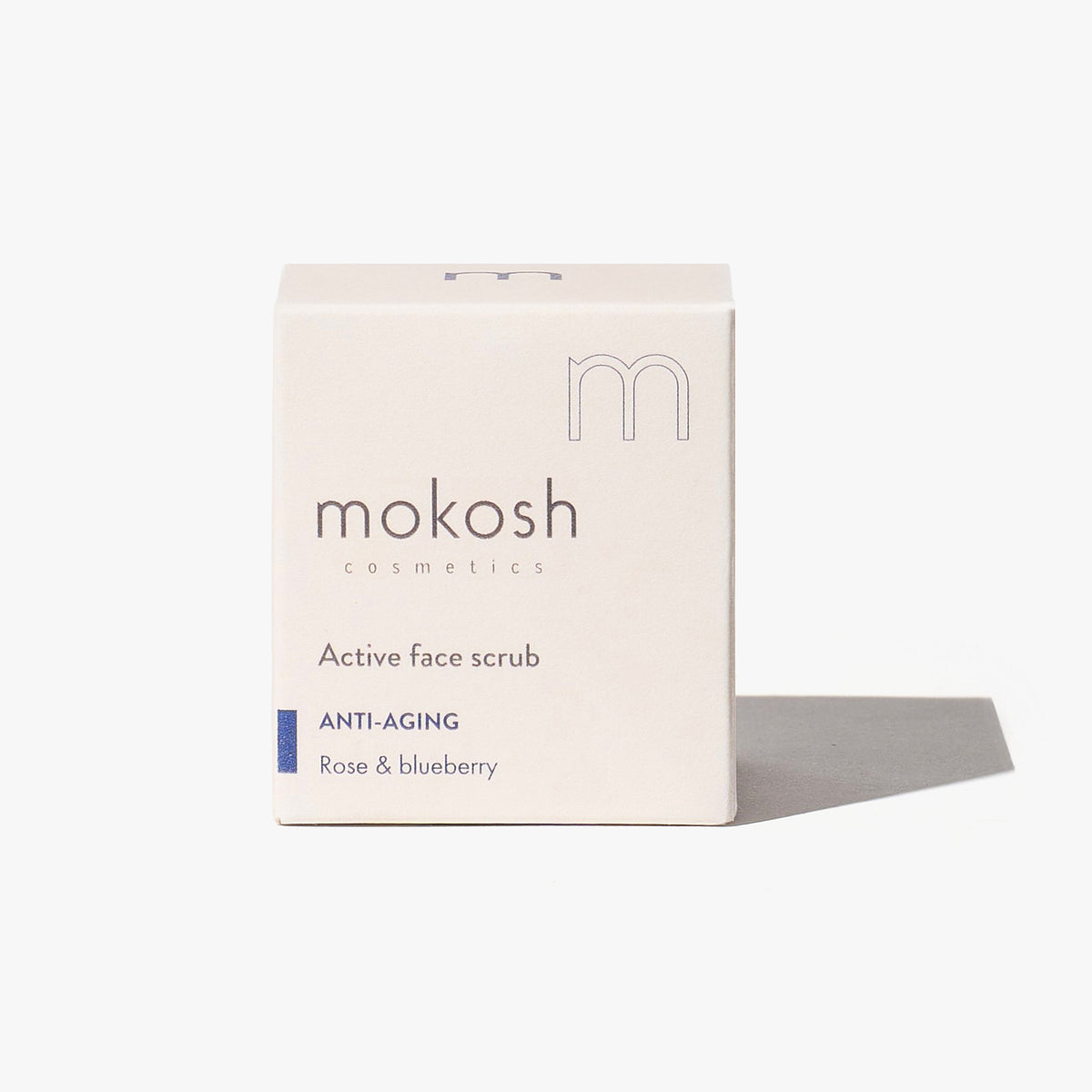 mokosh active face scrub rose & blueberry – natuurlijke vegan gezichtsscrub rozenextract bosbessenolie