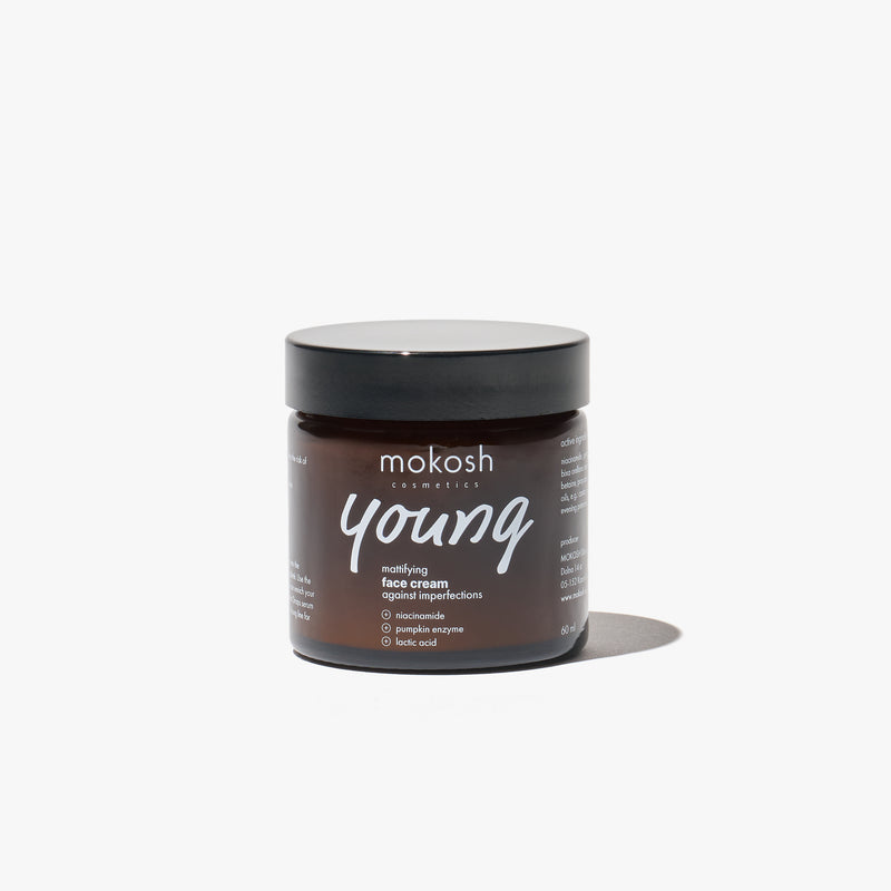 mokosh young mattifying anti imperfection face cream tegen puistjes en onzuiverheden voor de jeugd