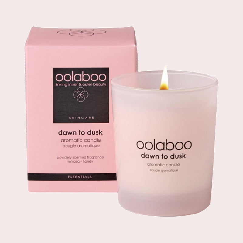 Oolaboo Dawn to Dusk Aromatic Candle, geurkaars met mimosa en honing