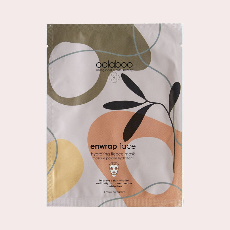 Oolaboo Enwrap Face Hydrating Fleece Mask, hydraterend vliesmasker voor gezicht en hals