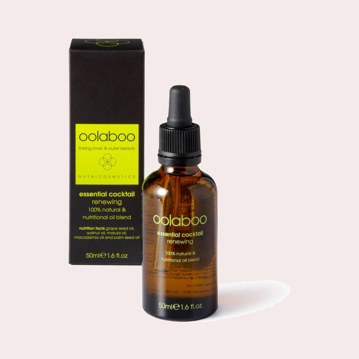 Oolaboo Essential Cocktail Renewing Oil Blend, voedende gezichtsolie voor de rijpere huid