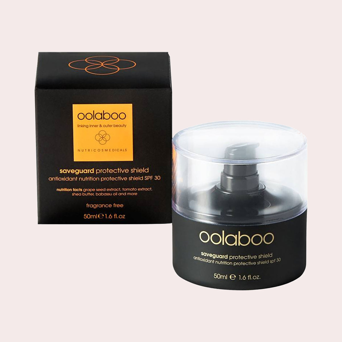 Oolaboo Saveguard Antioxidant Nutrition Protective Shield SPF 30, parfumvrije hydraterende emulsie met SPF 30