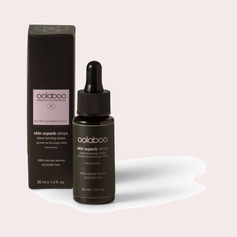 Oolaboo Skin Superb Clear Tanning Drops, bruiningsdruppels om te mengen in je crème