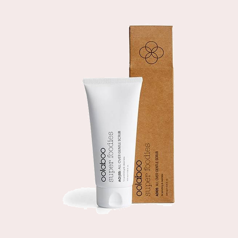 Oolaboo Super Foodies All Over Gentle Scrub, zachte scrub voor gezicht en lichaam