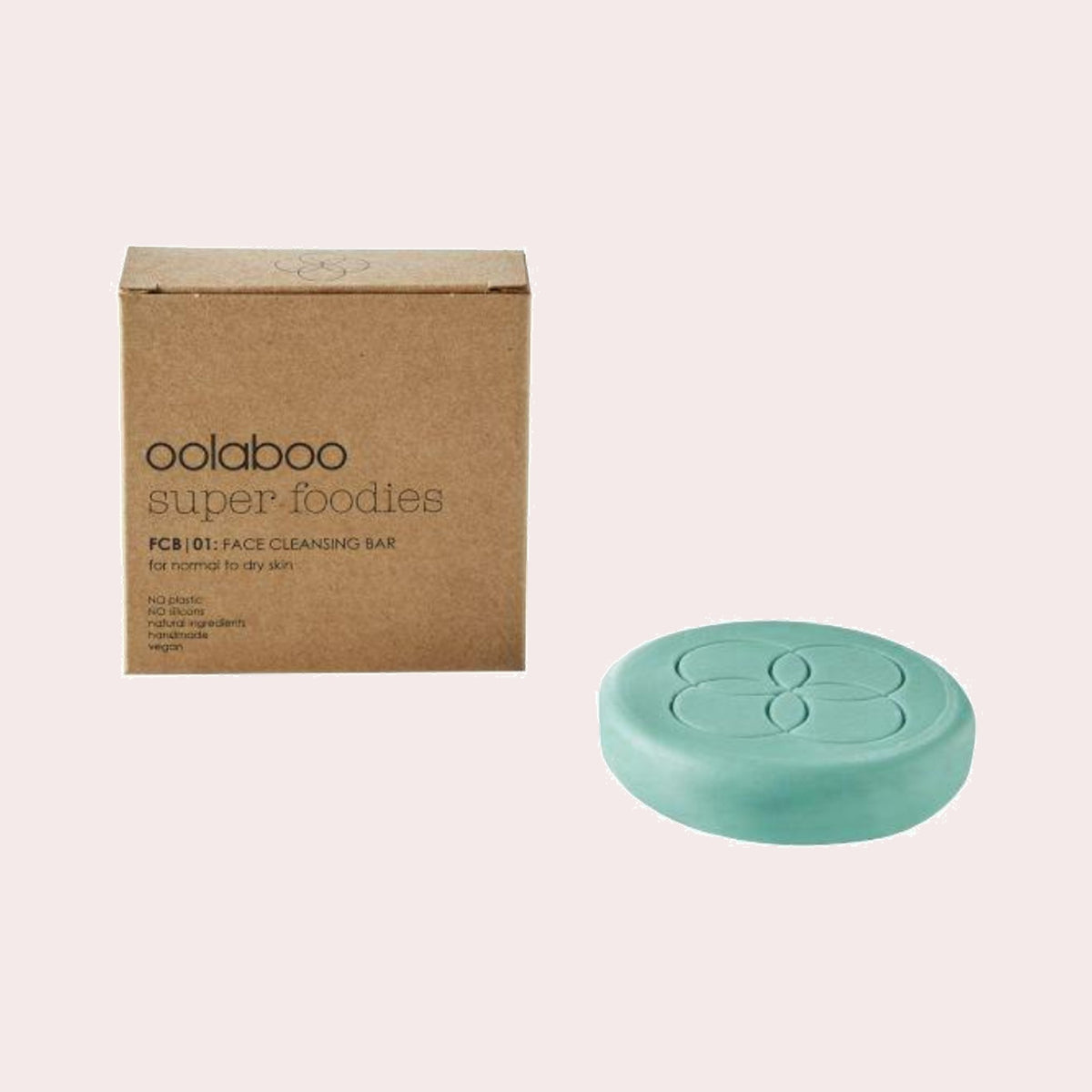Oolaboo Super Foodies Face Cleansing Bar, zeepvrije reinigingsbar voor normale tot droge huid