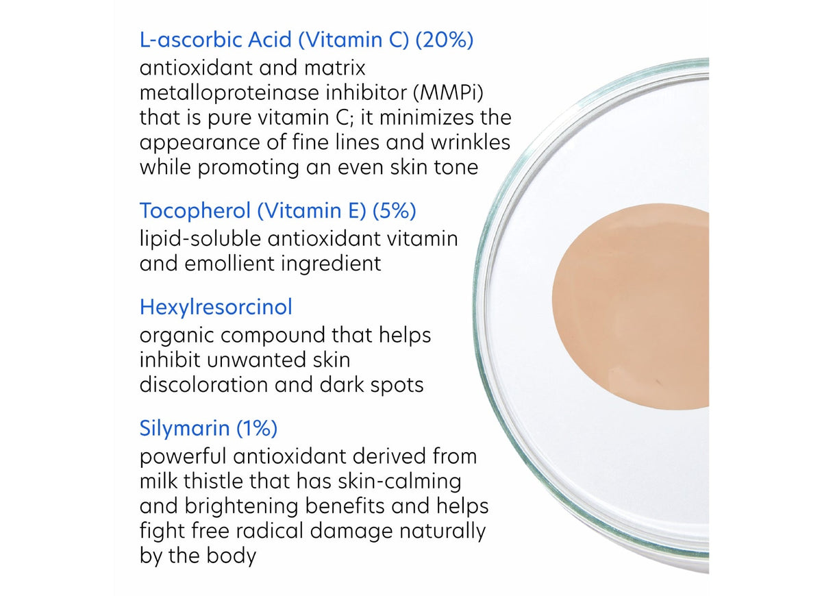 pca skin advanced anti oxidanten tegen huidveroudering en donkere vlekjes ingredienten