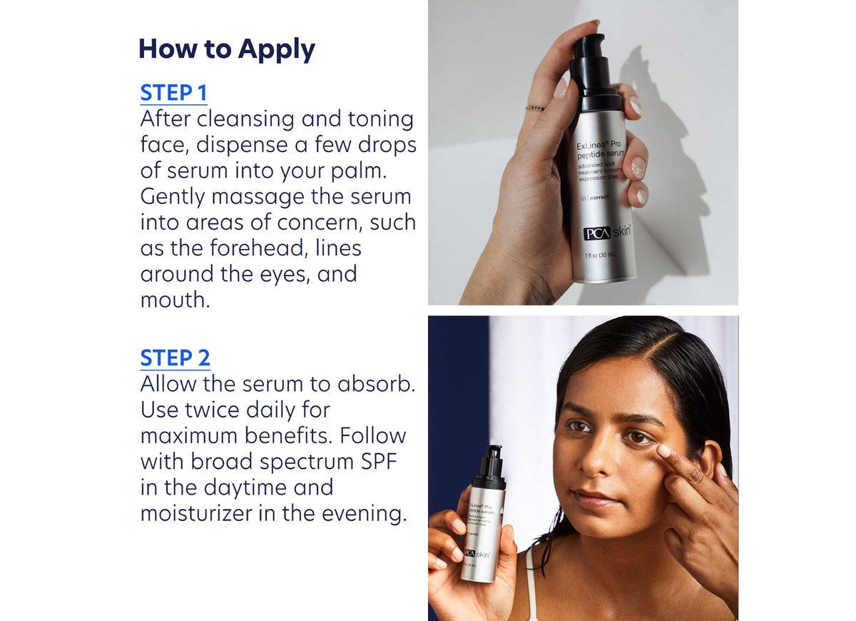 pca skin ex linea pro peptide serum how to use