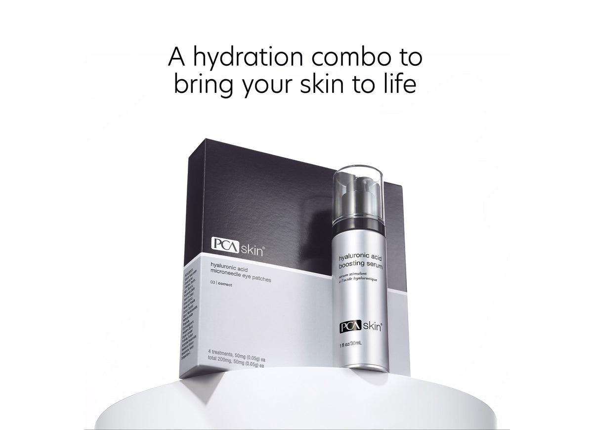 pca skin microneedling hyaluronic acid microneedle eye patches routine