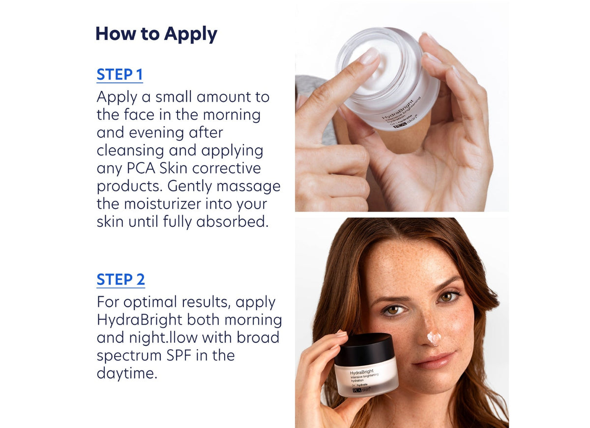 pca skin hydrabright hydration cream how to use