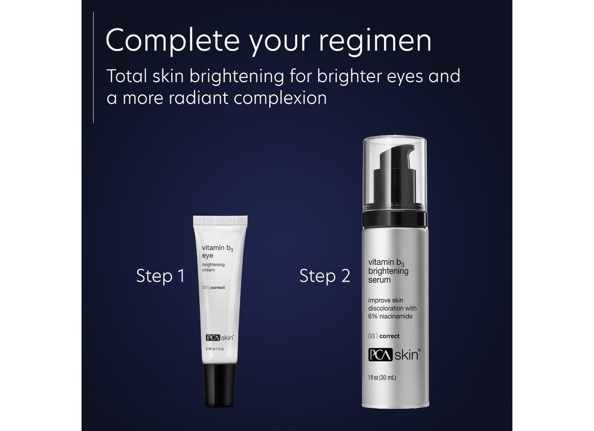 pca skin vitamin b3 eye brightening cream routine
